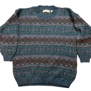 COPY - Vintage Pattern Paris Sport Club Mohair Sweater, Size L